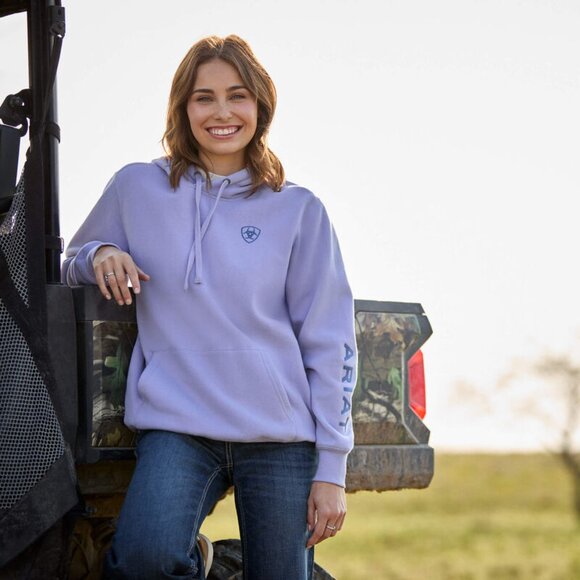 Ariat Women's Logo 2.0 Hoodie | Sweet Lavender - Picture 5 of 11